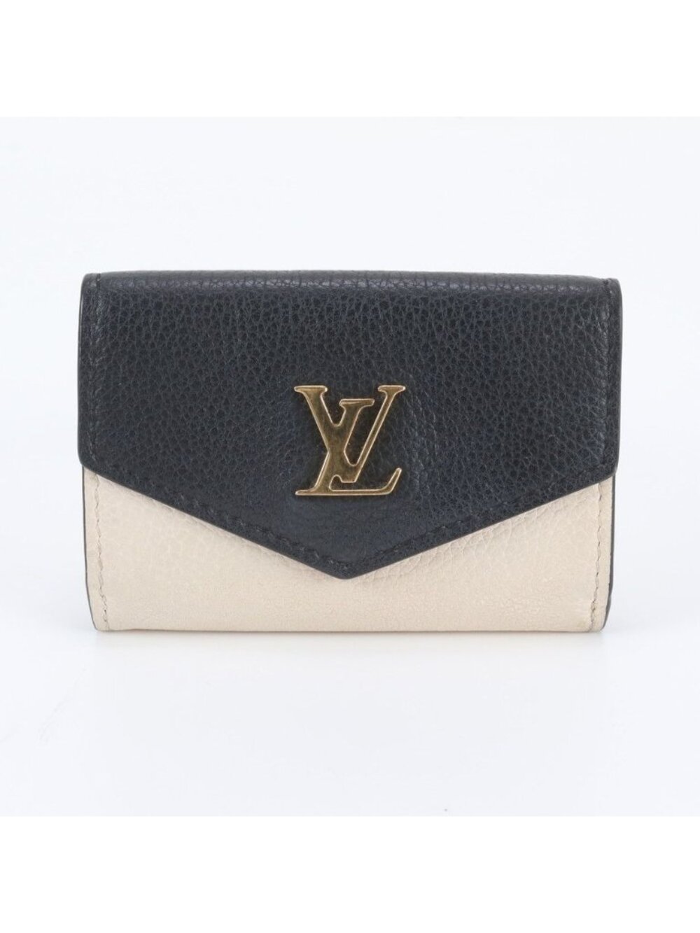 Louis Vuitton Portefeuille Lock Mini Leather Trifold Wallet
